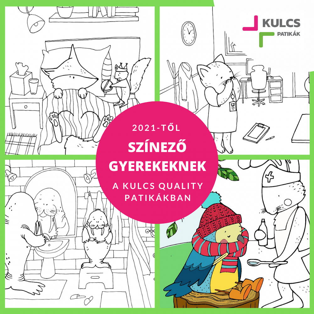 A Gyógyuláshoz Te is kellesz színező a Kulcs Patikák kiadványa A Gyógyuláshoz Te is kellesz színező a Kulcs Patikák kiadványa