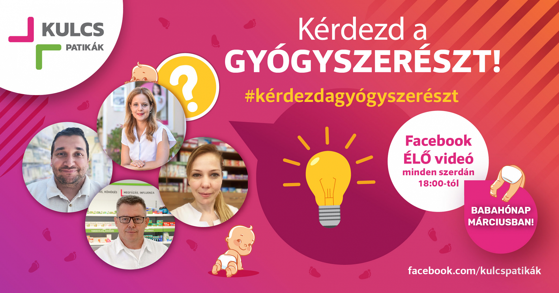 Kérdezd a gyógyszerészt!  - A babákról márciusban
