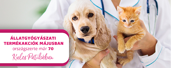Állatgyógyászati termékakciók májusban - országszerte már 70 Kulcs Patikában