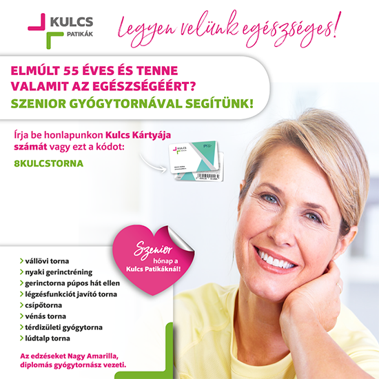 Kulcs Kártyával akár Szenior-torna programunkon is részt vehet