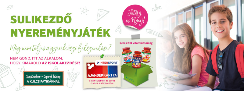 Szeptemberben iskolakezdő nyereményjátékkal készültünk értékes ajándékokkal