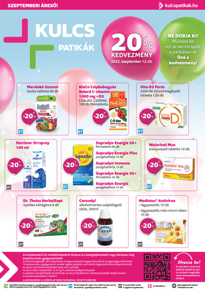 Szeptemberi ÁRESŐ 9 Kulcs Quality Patikában