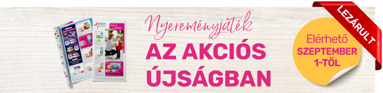 Nyereményjáték az akciós újságban – 2023. szeptember