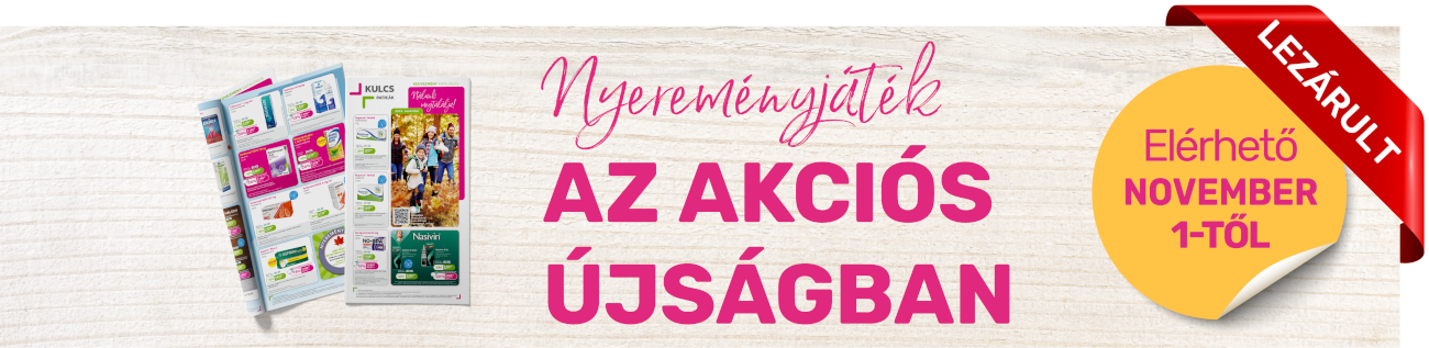 Nyereményjáték az akciós újságban - november
