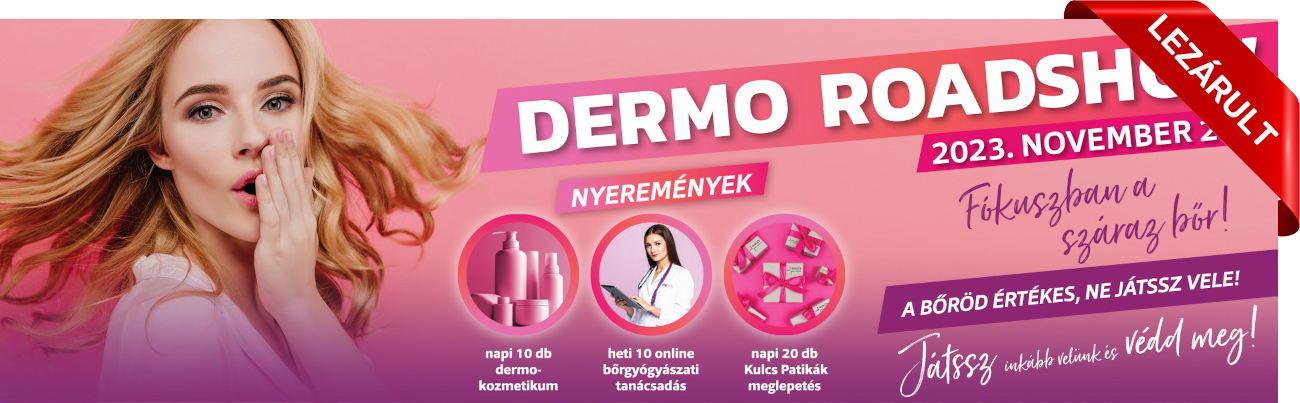 Dermo Roadshow nyerményjáték - 2023 november