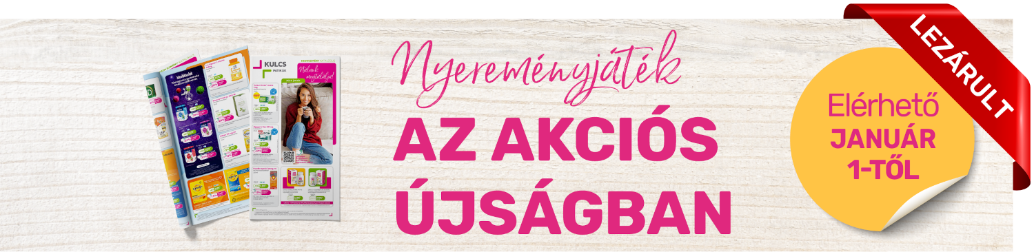 Nyereményjáték az akciós újságban - január